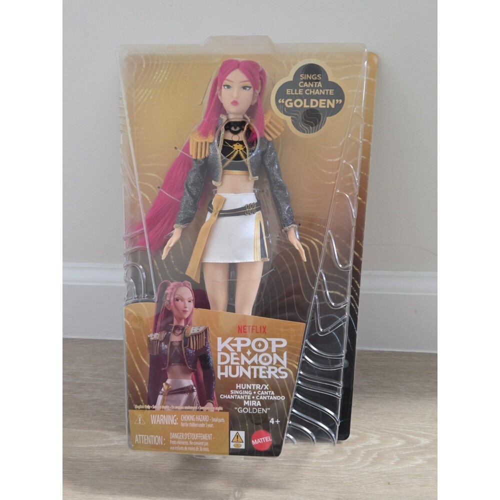 Mattel Kpop Demon Hunters Huntr/x Mira Golden Singing Doll New In Hand